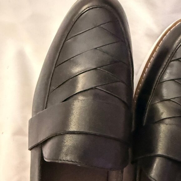 Cole Haan Sz 9 Black Original Grand Leather Woven Womens  Loafer - Picture 7 of 8